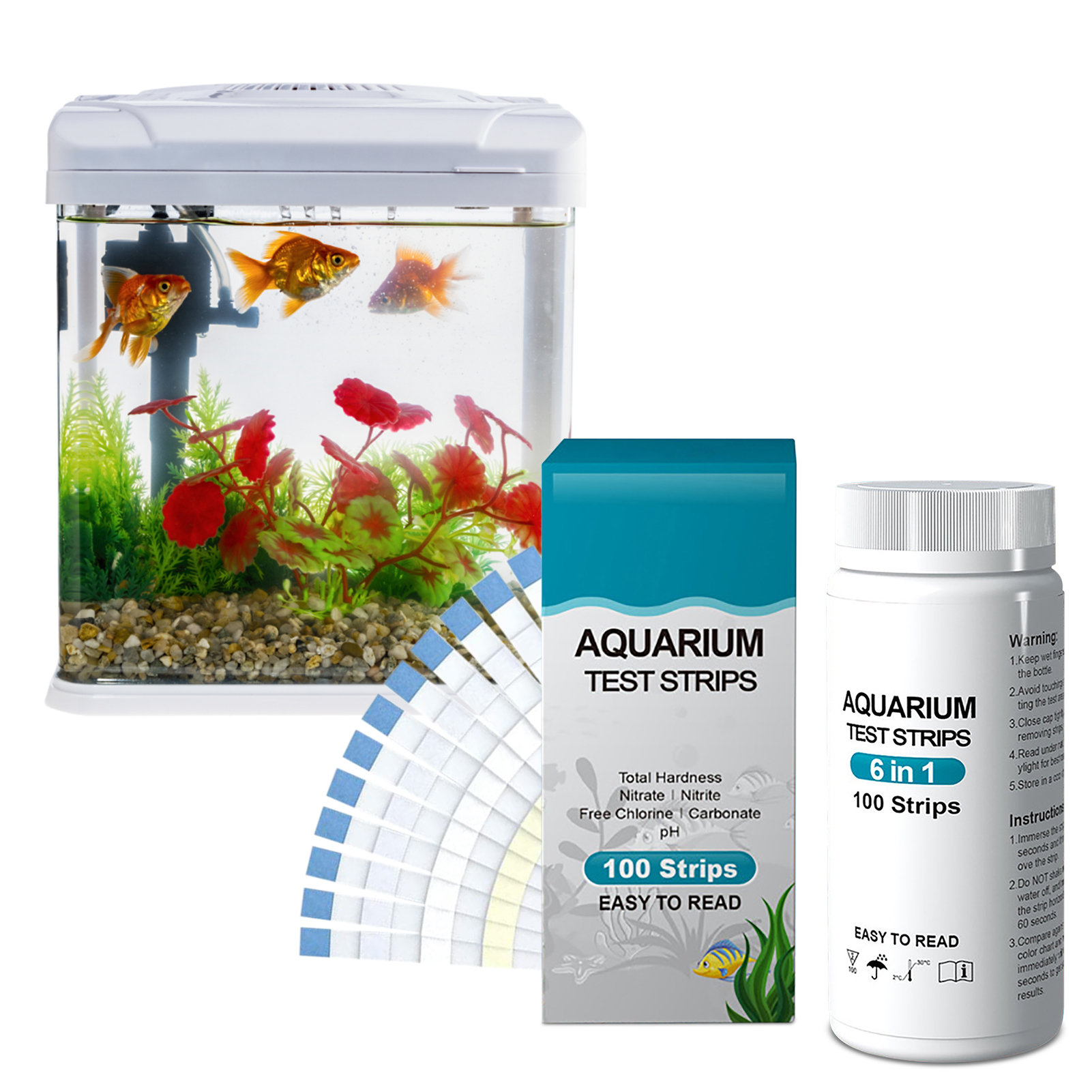 Water Testing Kit - Тест-полоски 6 в 1 для определения