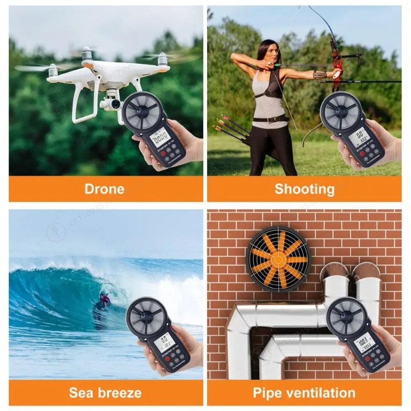 Anemometer Wind Speed - Цифровой анемометр BT-100: портативный измеритель скорости