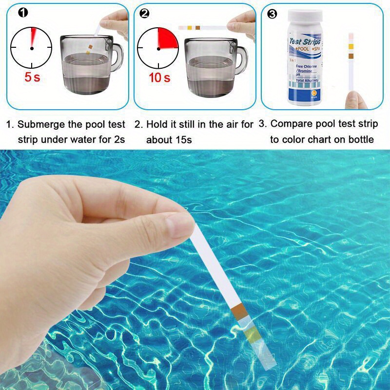 Тест-полоски для хлора PH, спа – обзор и цена Water Testing Kit